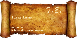 Tiry Emma névjegykártya